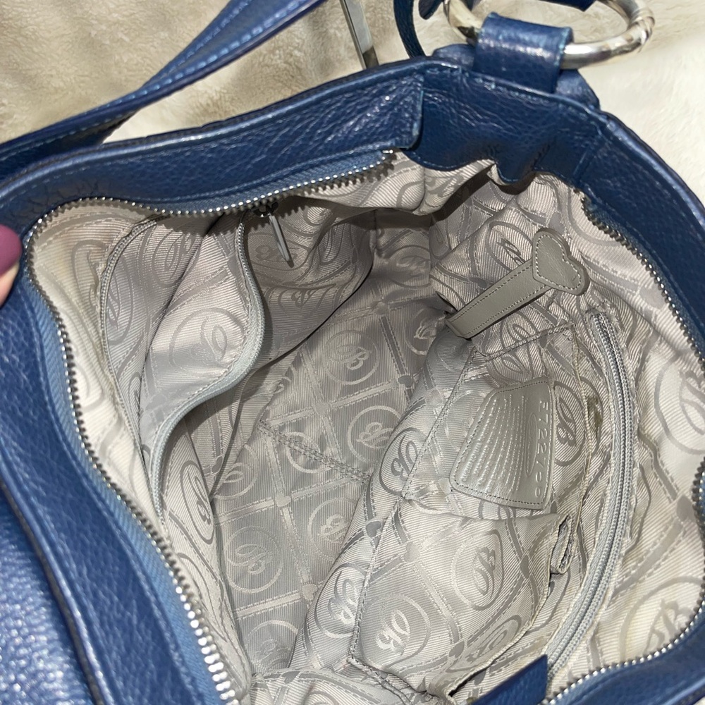 Brighton Cherie French Blue Crocodile-Embossed Shoulder Bag - Picture 4 of 5